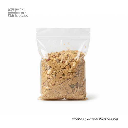 Cut your waiting time with our 100% natural, non-toxic attractant bait. Safe for pets and children, this poison-free formula is pre-crumbled to reduce rodent alertness. It is biodegradable and highly effective for both live trapping and tracing.