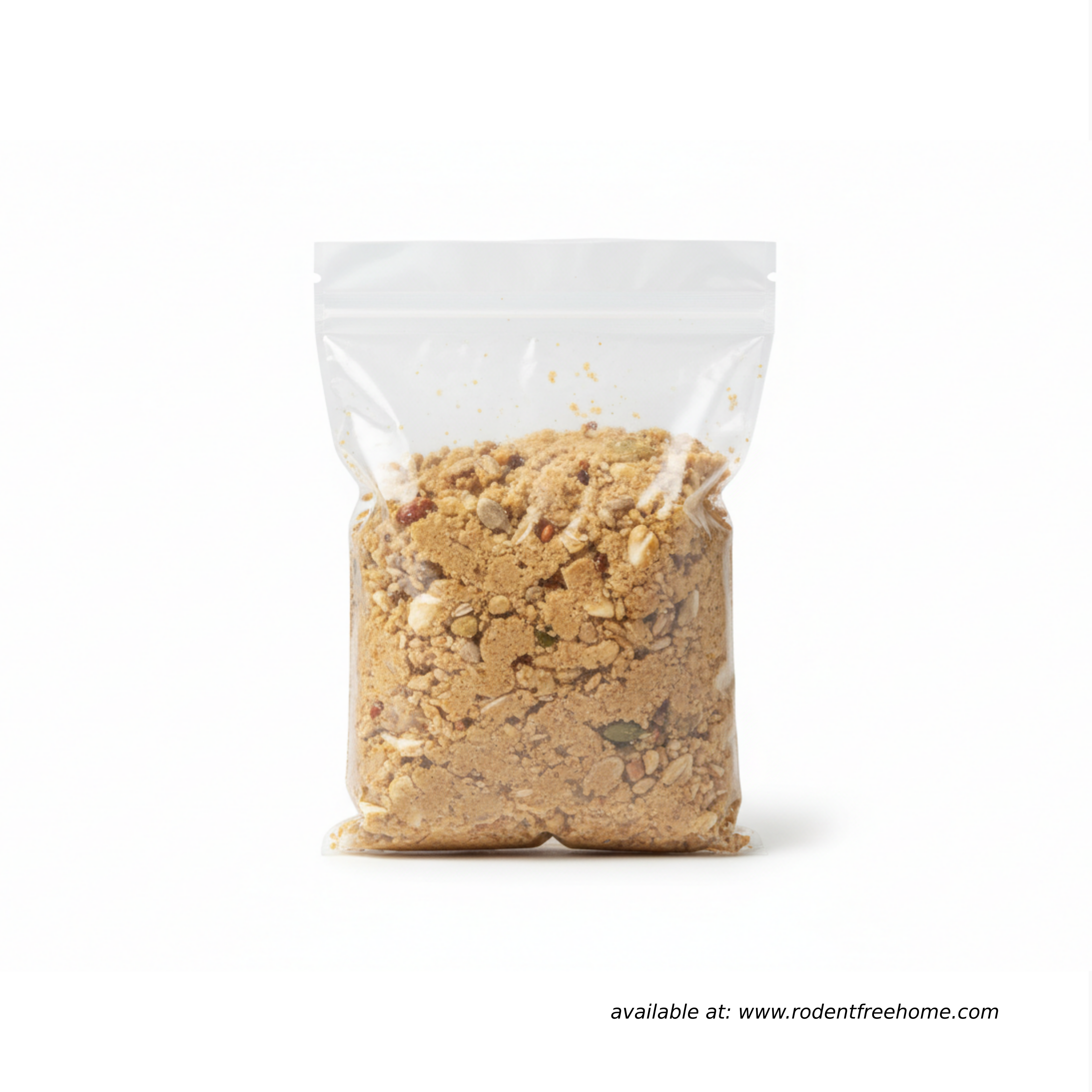 Cut your waiting time with our 100% natural, non-toxic attractant bait. Safe for pets and children, this poison-free formula is pre-crumbled to reduce rodent alertness. It is biodegradable and highly effective for both live trapping and tracing.