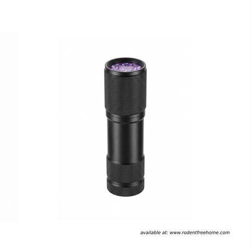 This powerful 9-LED UV torch delivers a strong, wide beam for effortless tracking. Made from rugged stainless steel with a non-slip grip, it reveals hidden rodent trails with ease. It’s the professional choice for identifying routes and nests.