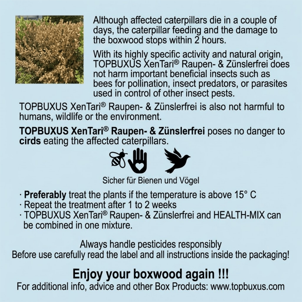 TOPBUXUS® Xentari Caterpillar Control ( 3g ) - Caterpillar Control - RFH | rodentfreehome