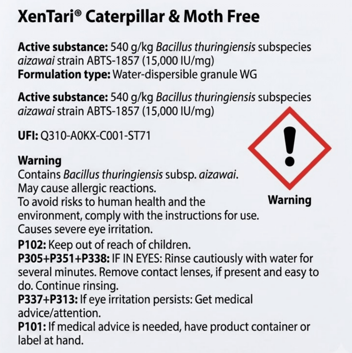 TOPBUXUS® Xentari Caterpillar Control ( 3g ) - Caterpillar Control - RFH | rodentfreehome