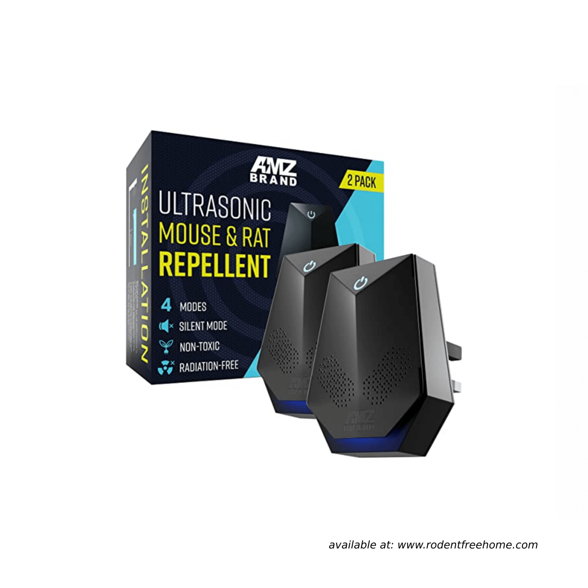 Ultrasonic Rat and Mice Repeller - 2 Pack - Ultrasonic Rodent Repellent - RFH | rodentfreehome
